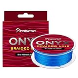 Piscifun Onyx Braided Fishing Line Advanced Superline Braid Lines 150Yd 6lb Blue
