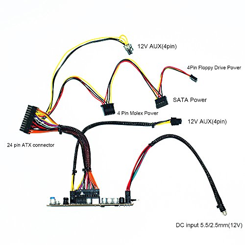 RGEEK 1106 DC to DC ATX PSU 12V 300W Pico ATX Switch PSU 24pin Mini ITX PC Power Supply for Computer