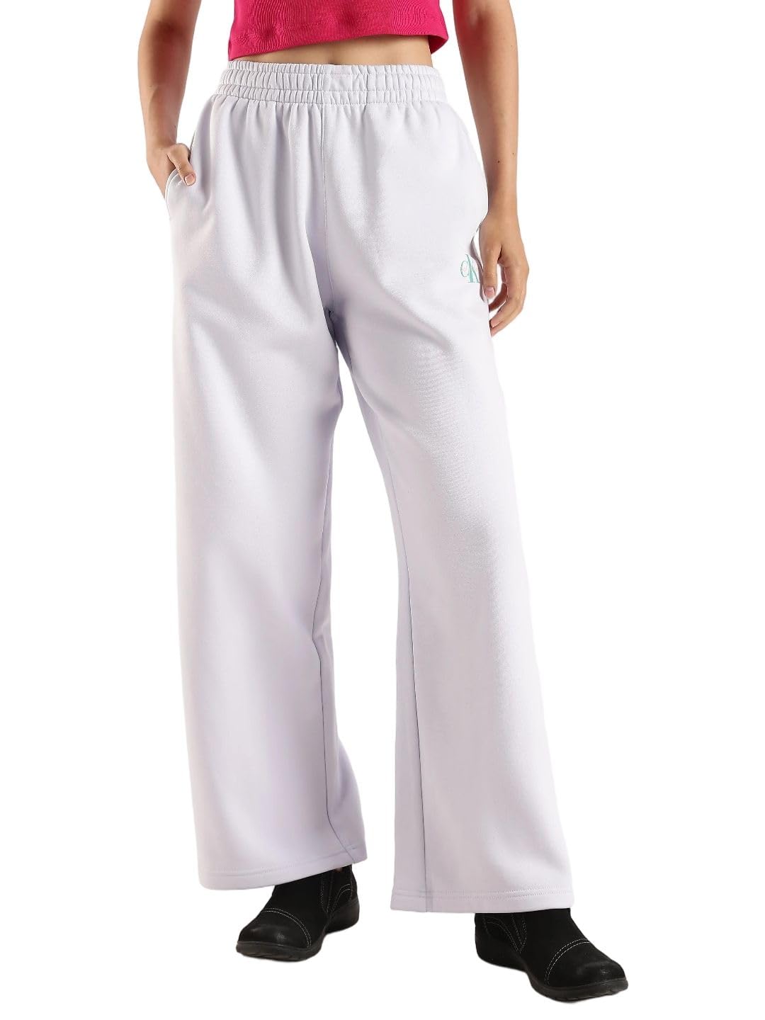 calvin klein jeans Wide Leg Fit Solid Mid Rise Trackpant-picture-45