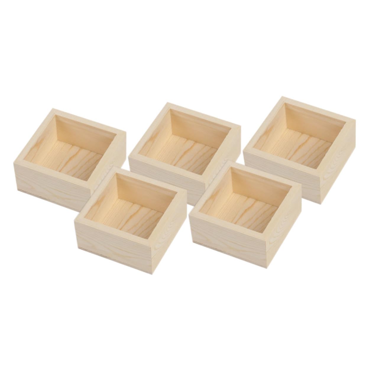 Boîtes de rangement bijoux carrées x5 coffrets intissés pour tiroirs et étagères