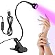 NEOVSUNY UV Lampe für Gelnägel Schwanenhals Flexible Schwanenhals-Led Nägel 3W Mini LED Nagellampe mit Sicherungsclip Drehbarer Nageltrockner Nail Art Nageltrockner zum Aushärten von Nagelkleber