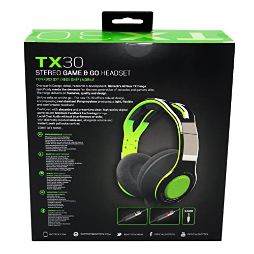 Gioteck - TX30 Stereo Game&Go Bedrade Headset Green Grill voor Xbox One - Afbeelding 6