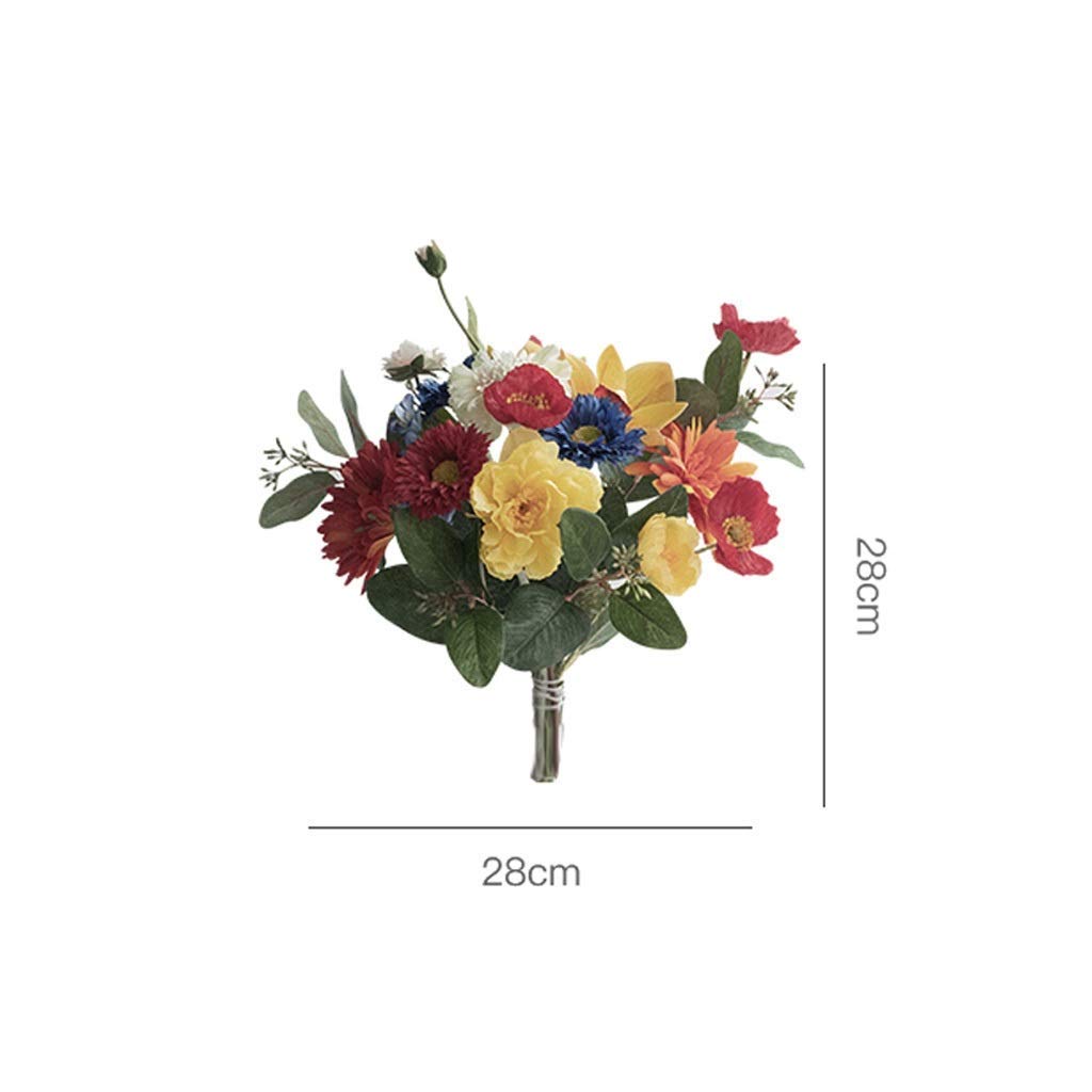 Fiori Artificiali in Stile Nordico, Bouquet simulato, Decorazione Creativa per Tavolo da Soggiorno, Decorazione per Matrimoni, Fiori Finti, B