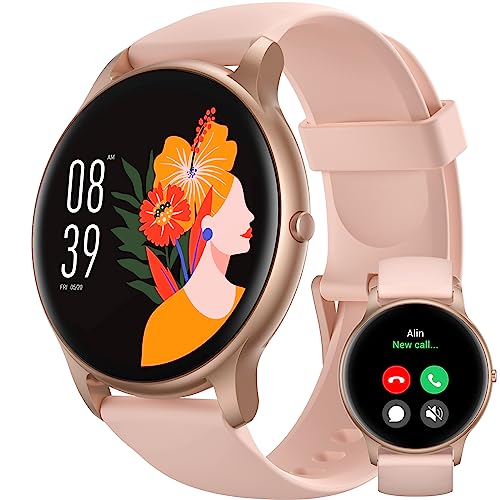 Parsonver Smart Watch Answer/Make Call, 1.32" HD Fitness Watch for Women, Smartwatch IP68 Waterproof, 100+ Sport Modes, Heart Rate/Sleep Monitor, Fitness Tracker for Android iOS, Rose Gold, SPROD1