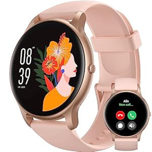 Parsonver Smart Watch(Answer/Make Call), 1.32″ HD Fitness Watch for Women, Smartwatch 100+ Sport Modes IP68 Waterproof, Heart Rate Sleep Monitor, Fitness Tracker for Android iOS, Rose Gold, SPROD1
