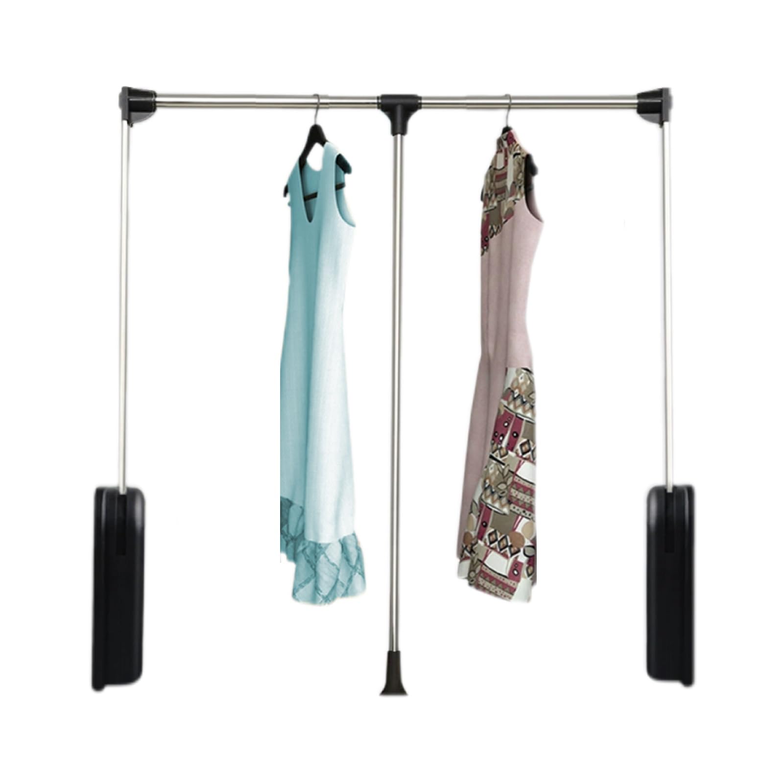 Barre de penderie hydraulique escamotable pour maximiser l'espace de rangement
