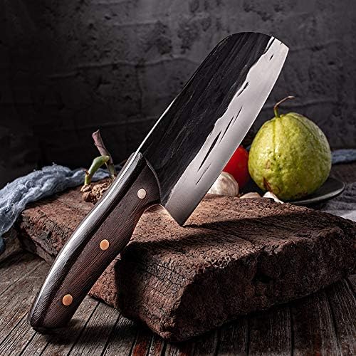 DAXXIN Meat Cleaver,Cleaver Knife, Hand Forged Kitchen Meat Cleaver Chef Slicing Knife Full Tang Fish Knife Vegetable Cutting Cooking Tools With Wood Hanld