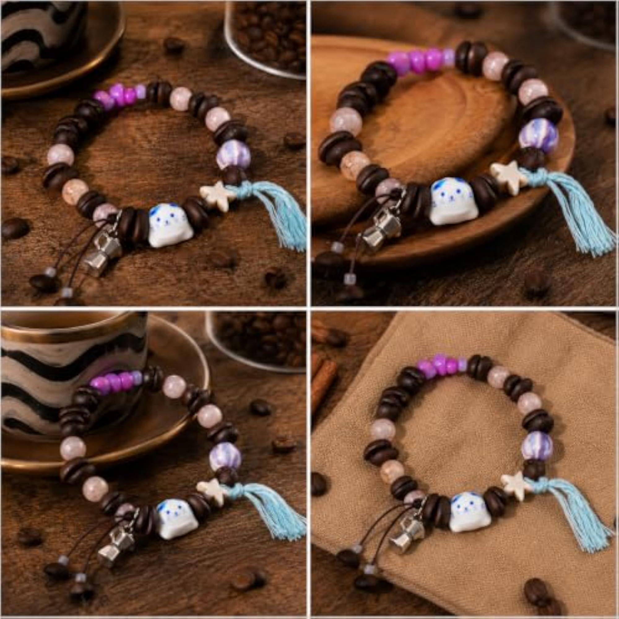 Beans & Meow Rakhi for Brother, Bracelet Combo with Roli Chawal