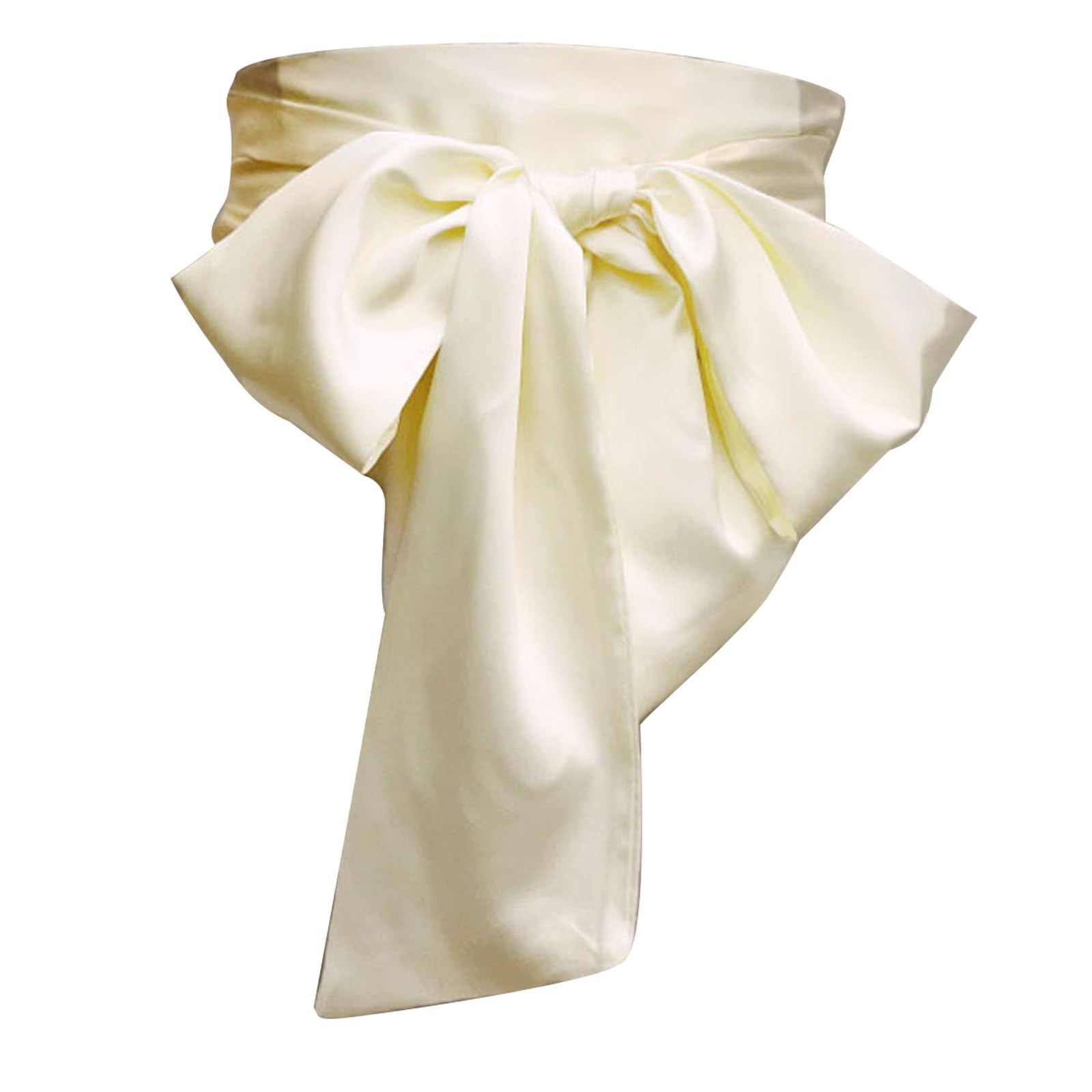 Ribbon Waistband Wide Belt Women's Dress Bowknot Sash Corset Belt for Weddings and Parties 250cm Long Solid Color