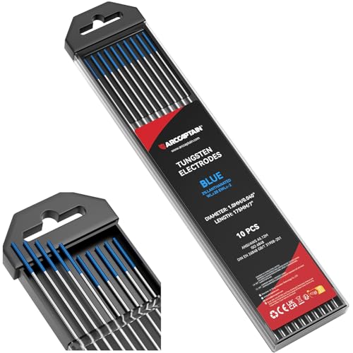 ARCCAPTAIN TIG Welding Tungsten Electrode 10-Pack 0.04' x 7' (Blue - 2% Lanthanated, WL20/EWLa-2)