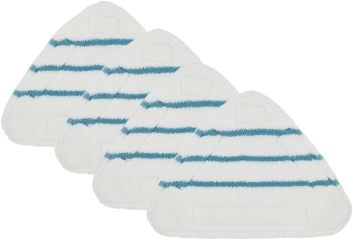 Hovico 4Pcs Replacement Spare Parts Reusable Mop Pads Fit for True & Tidy STM-500, STM-700, and STM-700A Steam Mop Accessorie, and Other Steam Mops, Machine Washable up to 100x