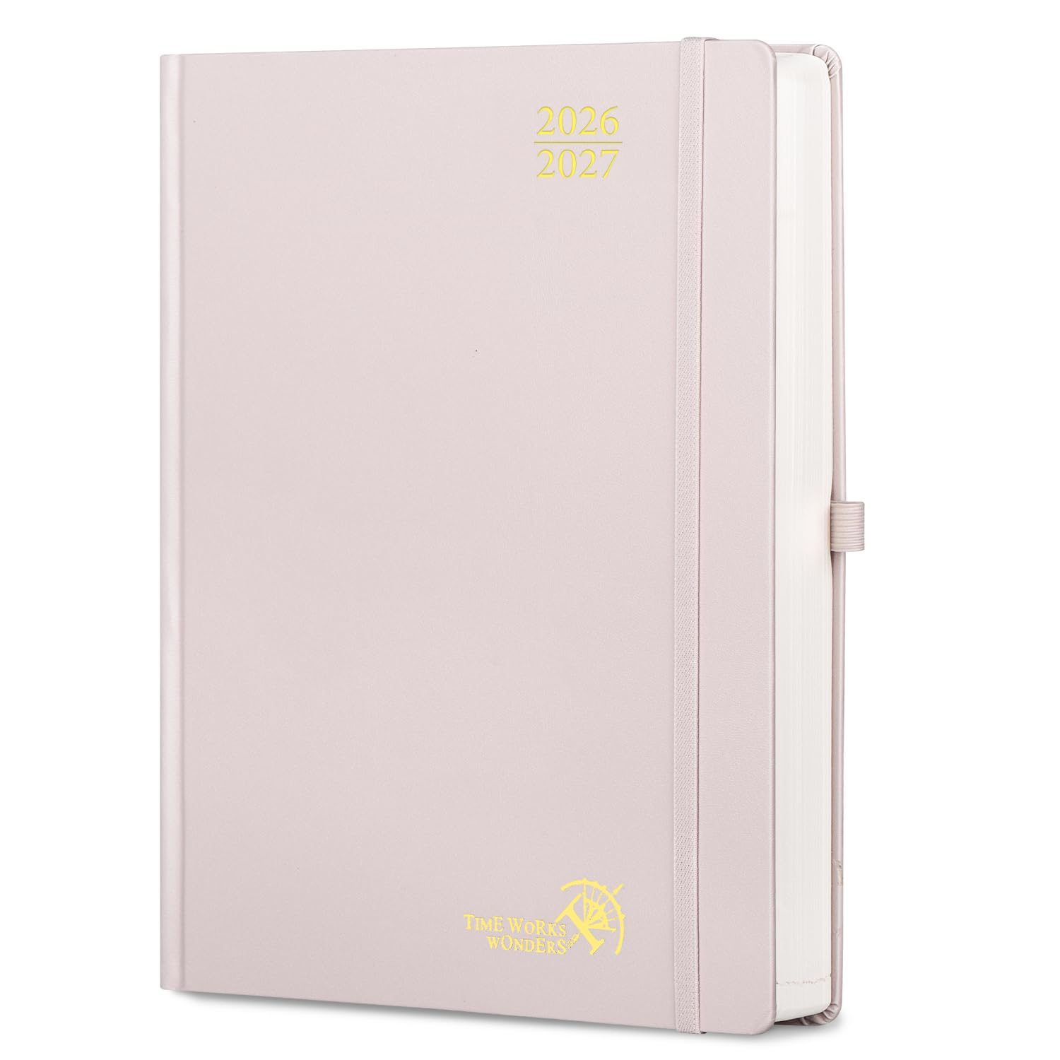 POPRUN Academic Diary 2026-2027 Day to Page A4 Hardback Mid Year Daily 26/27 Planner (Aug'26 - Jul'27) A Day per Page 30 Minutes Interval Appointment Book(Light Pink) — image 1