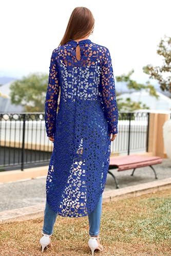 PRETTYGARDEN Women's Long Sleeve Round Neck High Low Asymmetrical Irregular Hem Casual Tops Blouse Shirt Dress2