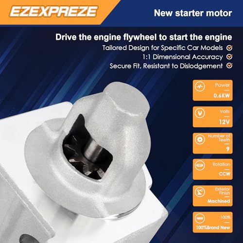 Image of Ezexpreze 18266 New Starter Motor for Kawasaki FH721V FH680V FH641V FH601V FH500V John Deere Tractor 325 335 GT245 LX277 LX280 OE#: 228000-7990 228000-7991 21163-7002 21163-7014 21163-7026
