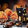 Wonderjune 5 Pieces Mini Fall Maple Tree 2D 5 Size Autumn Artificial Miniature Trees Flat Wooden Village Fall Decoration Thanksgiving Tabletop Centerpieces Set for Indoor Home Harvest Wedding Party #3