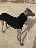 Imily Bela Hundepullover Fleece Rollkragen Hundemantel Warmer Weste Pullover Outdoor Hundejacke Winterkleidung für Kleine Mittel Große Hunde,Schwarz,M