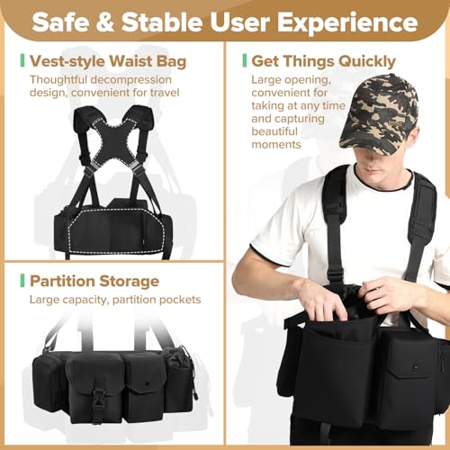 Bolso de Pecho Impermeable para Cámara con Correa Ajustable miniatura 4
