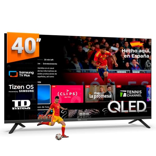 TD Systems - Smart TV 40 Pulgadas QLED Full HD con Tizen OS...