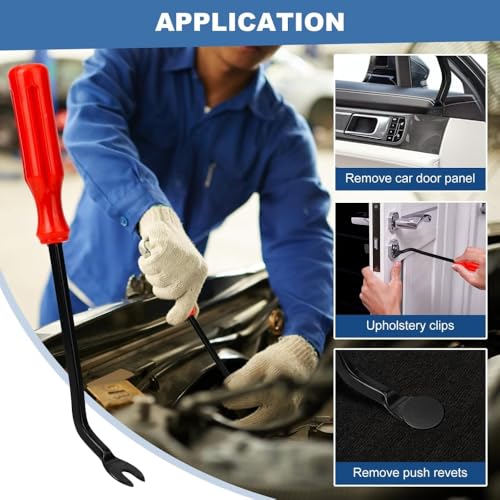 Image of Car Clips And Plastic Rivets Kit, 120 Clips, 6 Sizes | Black Push Retainer Clips With 5 Fastener Removers For Compatible Bumpers, Fenders, Door Trims And Splash Guards