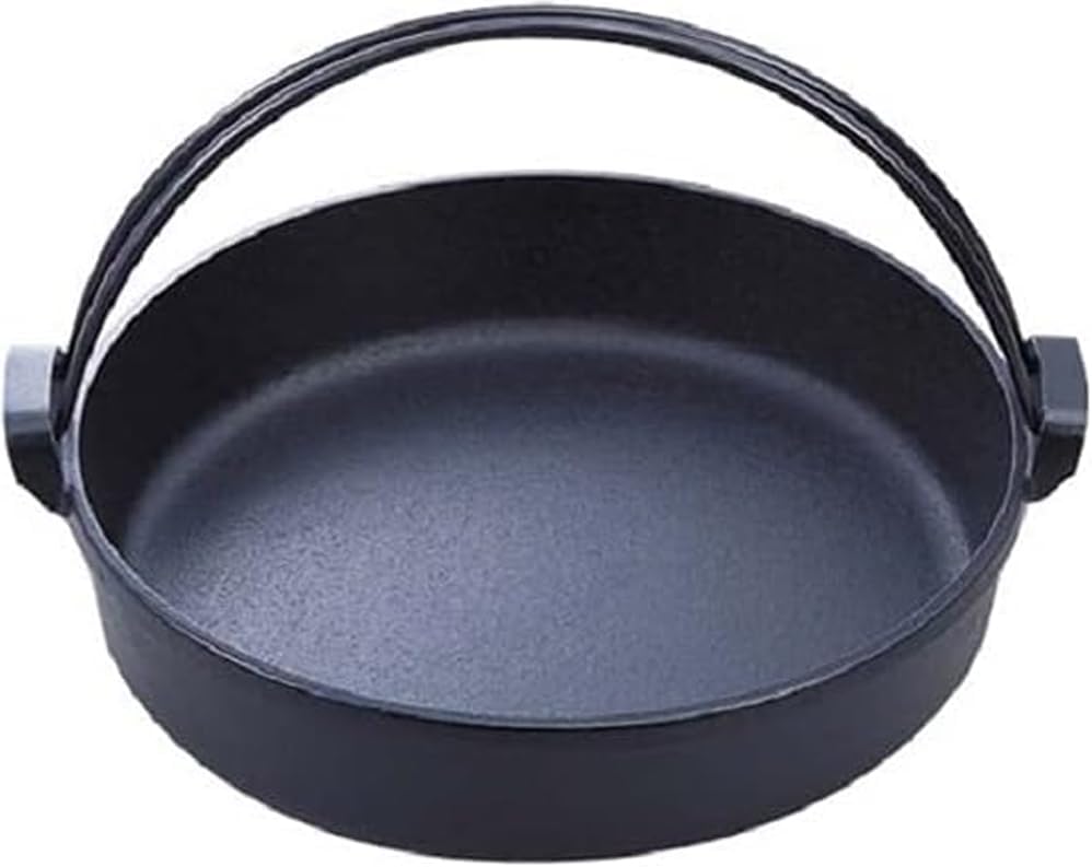 Iwachu 20039 Iwachu Sukiyaki Pot with Southern Crane 26 Black Baking Inner Diameter 10.2 inches (26 cm), Induction Compatible, Nambu Ironware