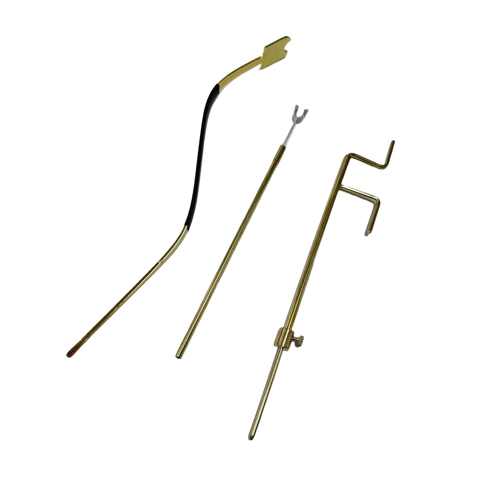 F Fityle Kit d'outils de réparation de violoncelle 3 pièces, pince de colonne sonore et pièces de violoncelle de réglage, mesureur de jauge de poste sonore, courbé