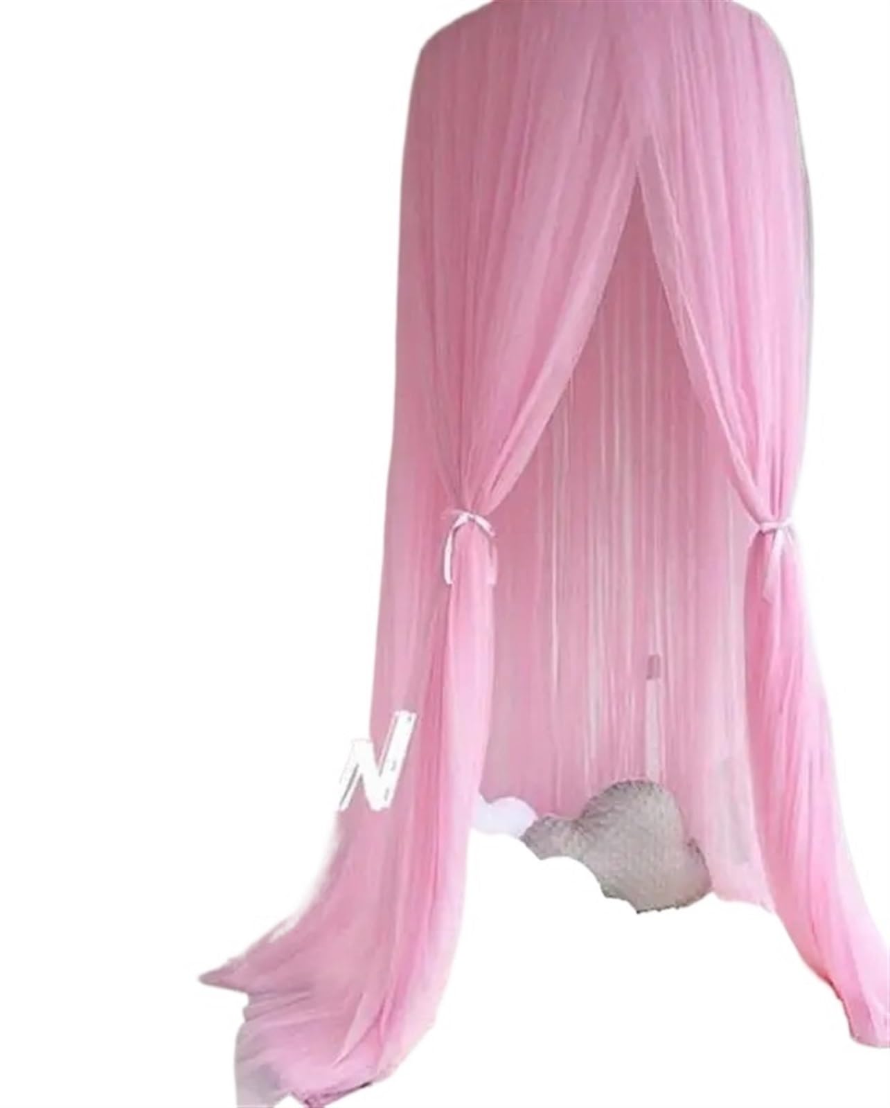 LSNNMU Hanging Kids Bedding Dome Bed Canopy Cotton Mosquito Net Bedcover Curtain For Reading Playing Home Decor For Bed(Peach pink)