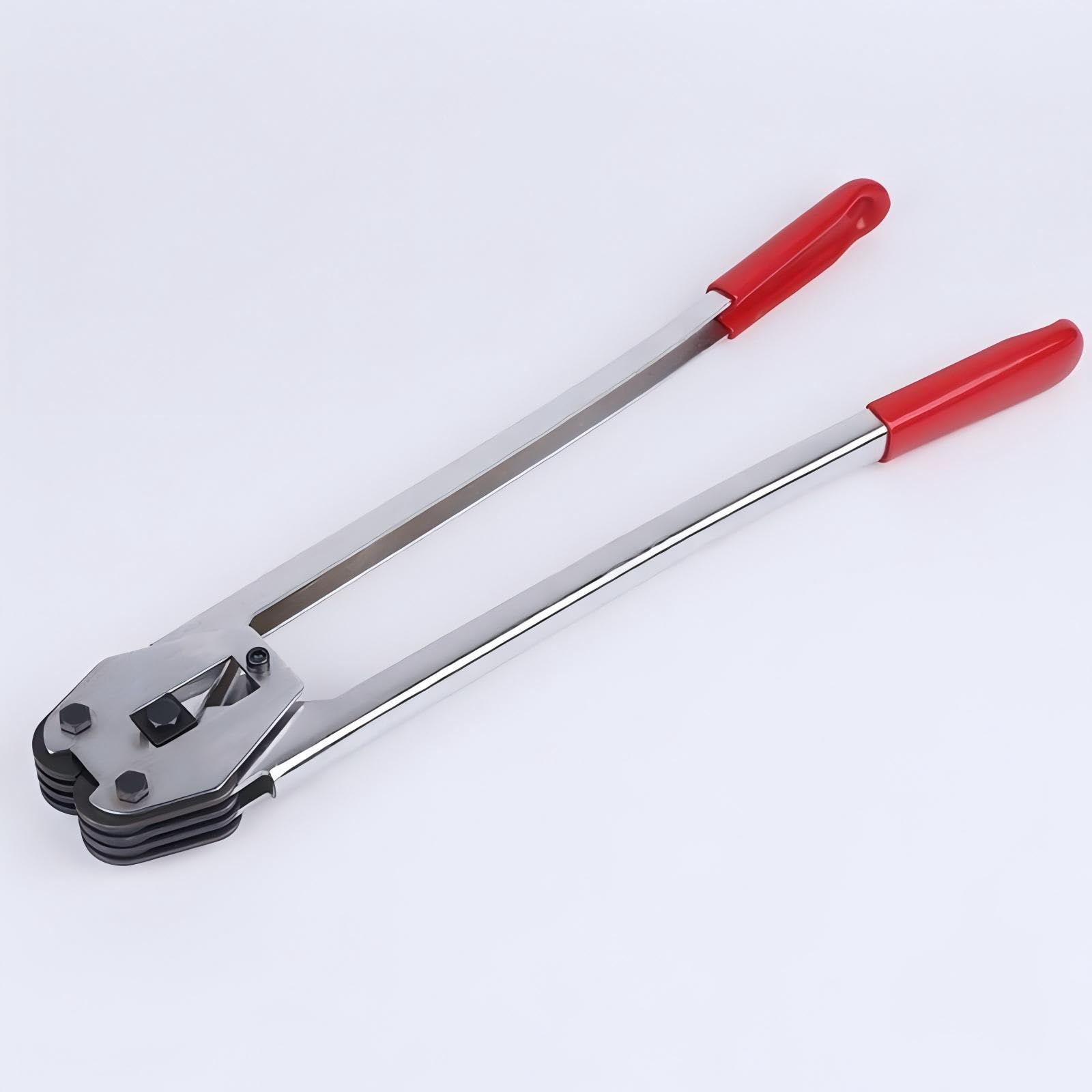 Pinza for flejar cromada, pinza for herramienta for PET Fácil de transportar | Alicates for engarzar Adecuados for espesores de 0,6 a 1,0 mm y anchos de 12 a 16 mm