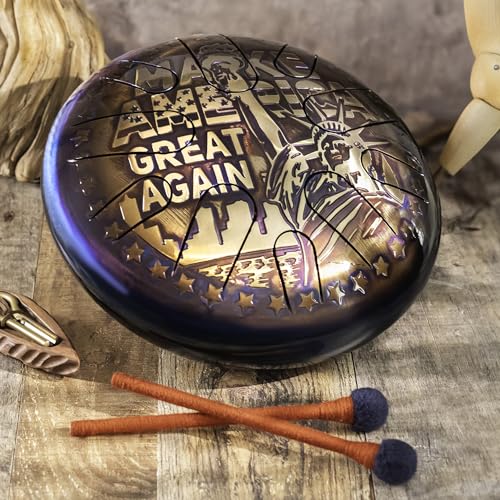 Steel Tongue Drum MAGA 12" percusión artesanal 10 notas miniatura 2