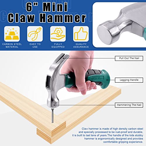 Glarks 52PC Self-Drilling Anchors with Screws Kit: 50PC Drywall Anchors, 1PC Mini Hammer, 1PC Screwdriver for TV Shelf - Image 3