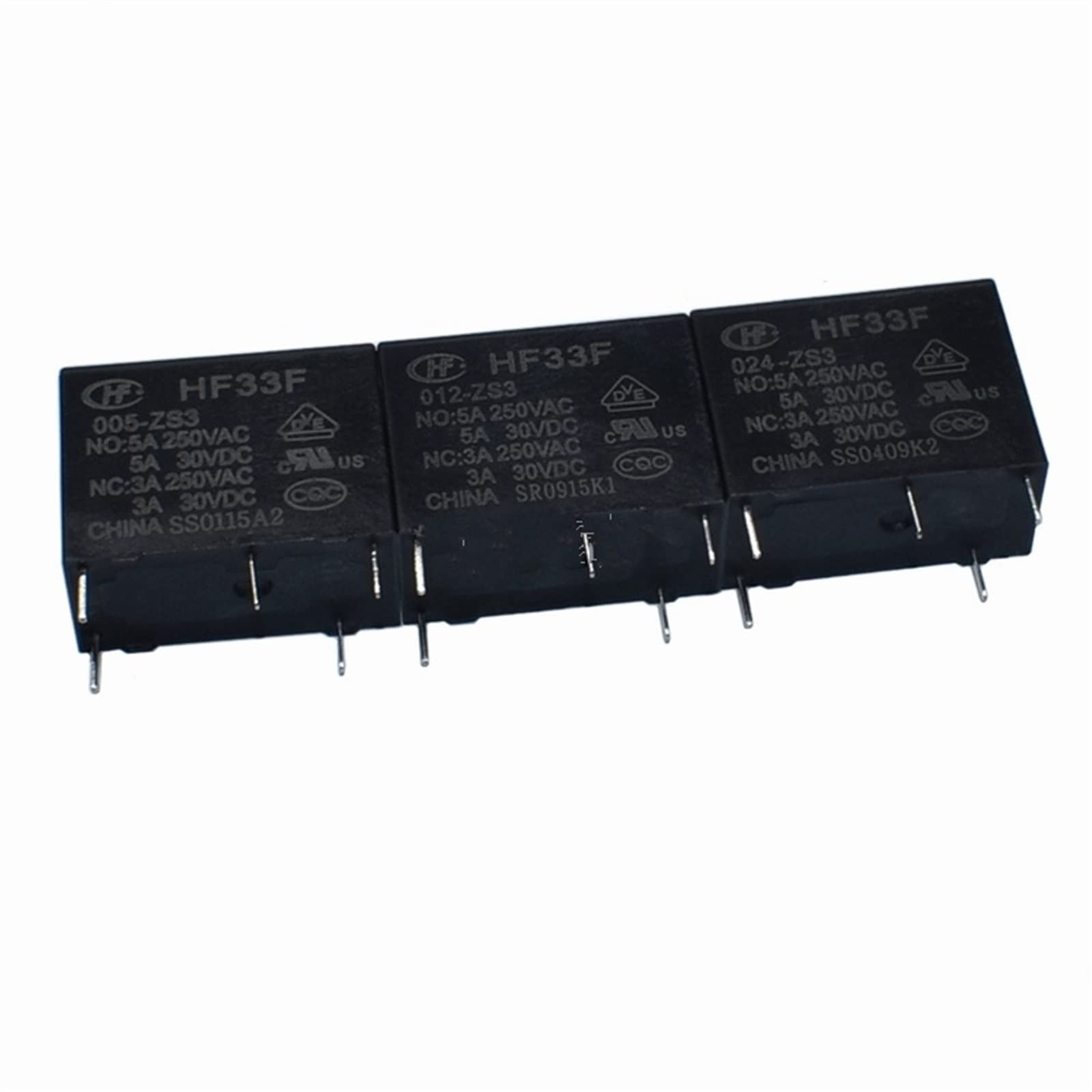 50 Uds relés de potencia HF33F JZC-33F-012-ZS3 12V 5A 250VAC 5PIN relé