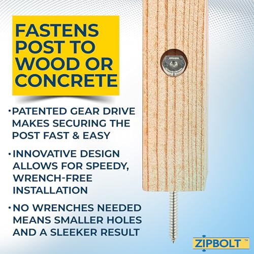 Zipbolt 14.110 Super UT Newel Post Fastener — Quick and Easy Wrench-Free Installation of Staircase Newel Posts, Anchors Post Directly to Wood or Concrete Floor - Image 4