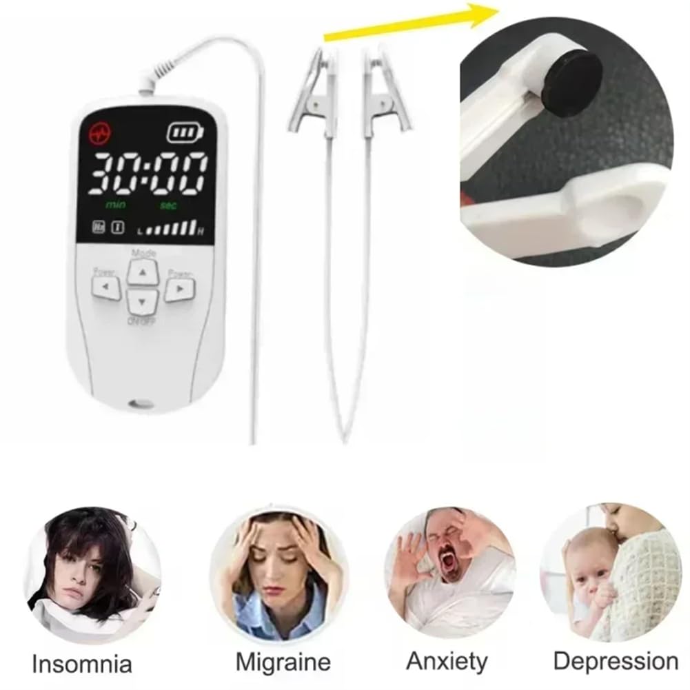 Appareil Portable D'Aide au Sommeil par Impulsions, Dispositif D'Aide au Sommeil, Stimulation par Microcourant, Aide au Sommeil et Soulagement Du Stress