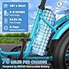 MOONCOOL Folding Electric Trike, 20" Electric Tricycle for Adults, 3“ Fat Tire 3 Wheels Electric Bicycle Bikes, 48V 500W/750W Motorized Ebike, Aluminum Frame, Removable Battery Basket #2