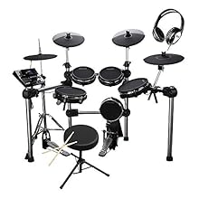 Realistic Mesh Head Drum Kit - The Carlsbro CSD600 delivers a natural, responsive feel with mesh drum heads for a realistic drumming experience, making it ideal for quiet home practice. Customizable Sound Module - Featuring 408 sounds, 29 preset kits...