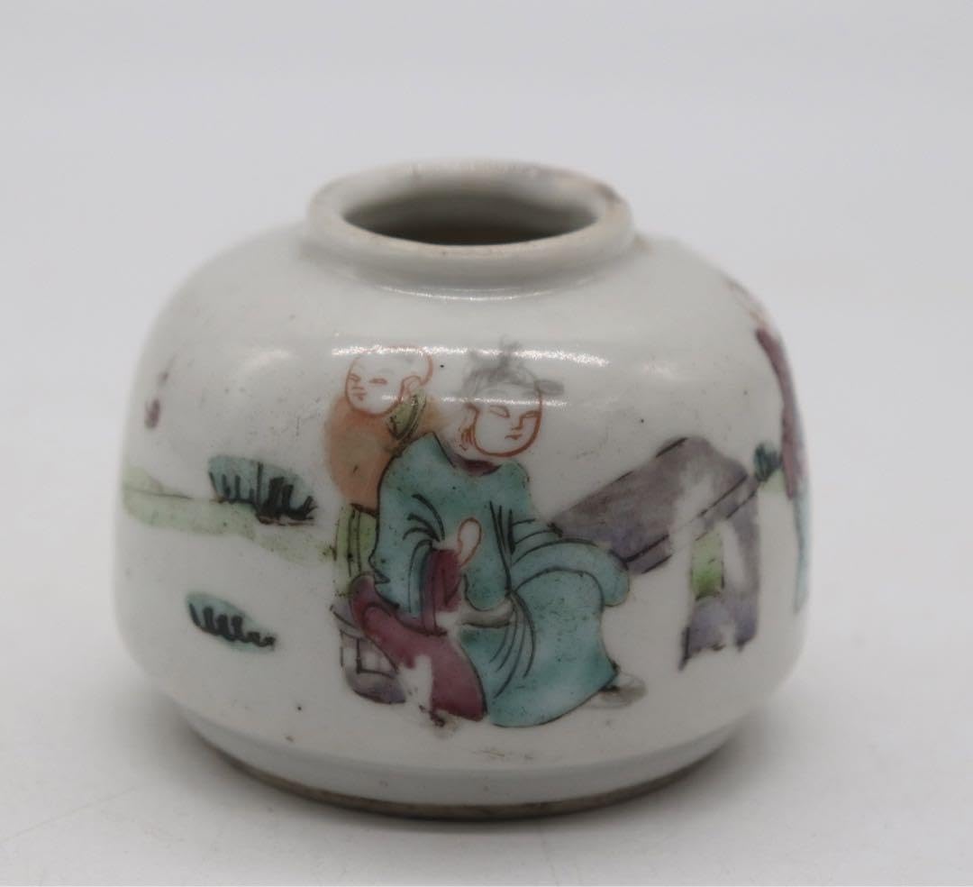 Amazon.co.jp: 中国 清時代 粉彩人物紋鳥餌壺 : ペット用品