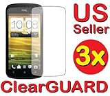 GUARMOR 3x HTC ONE S T-Mobile Premium Invisible Clear LCD Screen Protector Cover Guard Shield Protective Film Kit 3 pieces