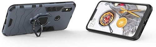 Miniatura 2 de Compatible con Xiaomi Mi 8, soporte magnético para anillo de teléfono de automóvil 360 Funda protectora para Xiaomi Mi8 (azul marino)