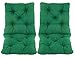 Ambientehome 90358 - 2er juego de almohadillas para la silla de hanko diseño nórdico, cojines de los asientos en verde