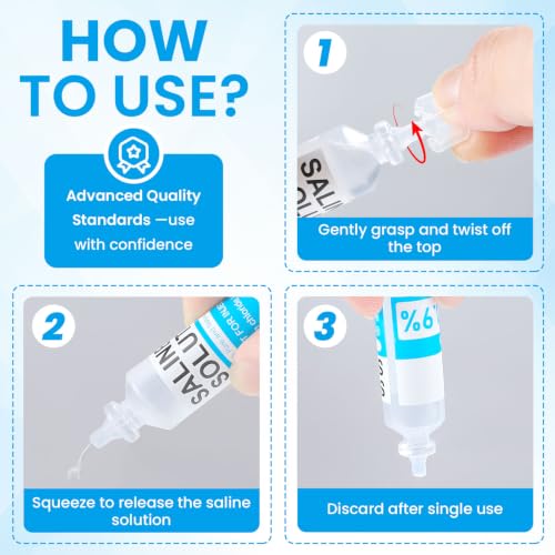 Image of 30 Pack 0.9% Saline Solution, Normal Solution for All Ages, Total 150ml | Sodium Chloride, 5ml Each, Single Use