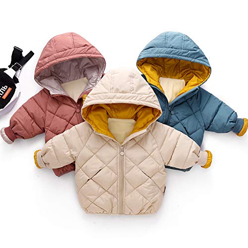 Image of Curipeer Kids Winter Jacket Front Zip Warm Snow Wear Toddler Outer Clothing 2-8T