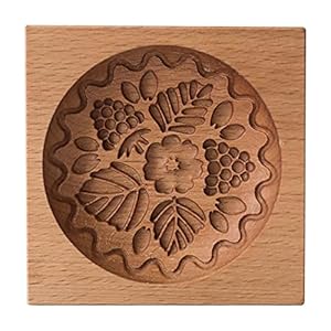 Bernoi Holz-Keksform Floral Geschnitzte Ausstechform