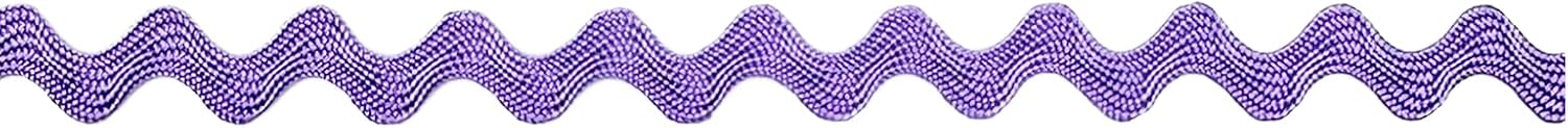 Lavender 1/2" (12mm) RIC Rac Trim – Decorative Zig Zag for Sewing, Crafts, Costumes & Home Décor – 24 Yards
