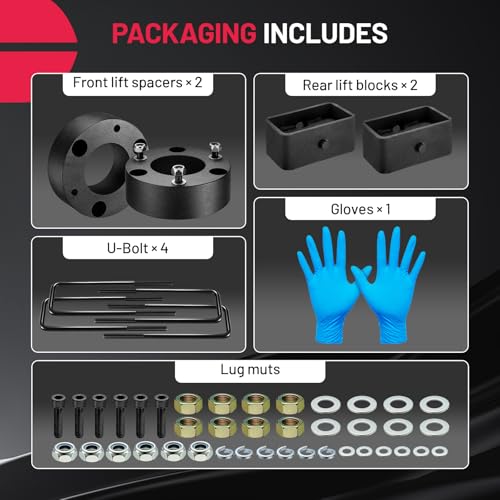 Image of BDFHYK 3 inch Front and 3 inch Rear Leveling Lift Kits Compatible with Chevrolet Silverado 1500 Compatible with GMC Sierra 1500, Suspension Lift Kit Set for 2007-2019 Silverado 1500 2WD 4WD