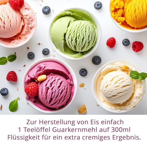 EWL Naturprodukte Guarkernmehl für Eis 1kg, Guar Gum Vegan und Glutenfrei, Bindemittel E 412 3.500 cps, in Deutschland kontrolliert und abgefüllt – Bild 4
