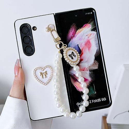 Coque Samsung Galaxy Z Fold 5 antichoc fine avec cordon et chaîne à main amovible