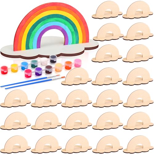 Blueweenly 12 Sets Rainbow Crafts for Kids Rainbow Art Painting