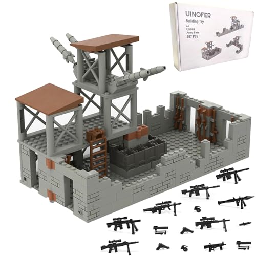 UINOFER Militär Szene Baustein Set, DIY Militärbasen Architektur Modell,...