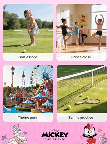 Image of Disney Stitch丨Frozen丨Princess丨Minnie Mouse Girls Skirts Inner Pocket Shorts + Scrunchie Athletic Golf Tennis Skorts 2-9Y