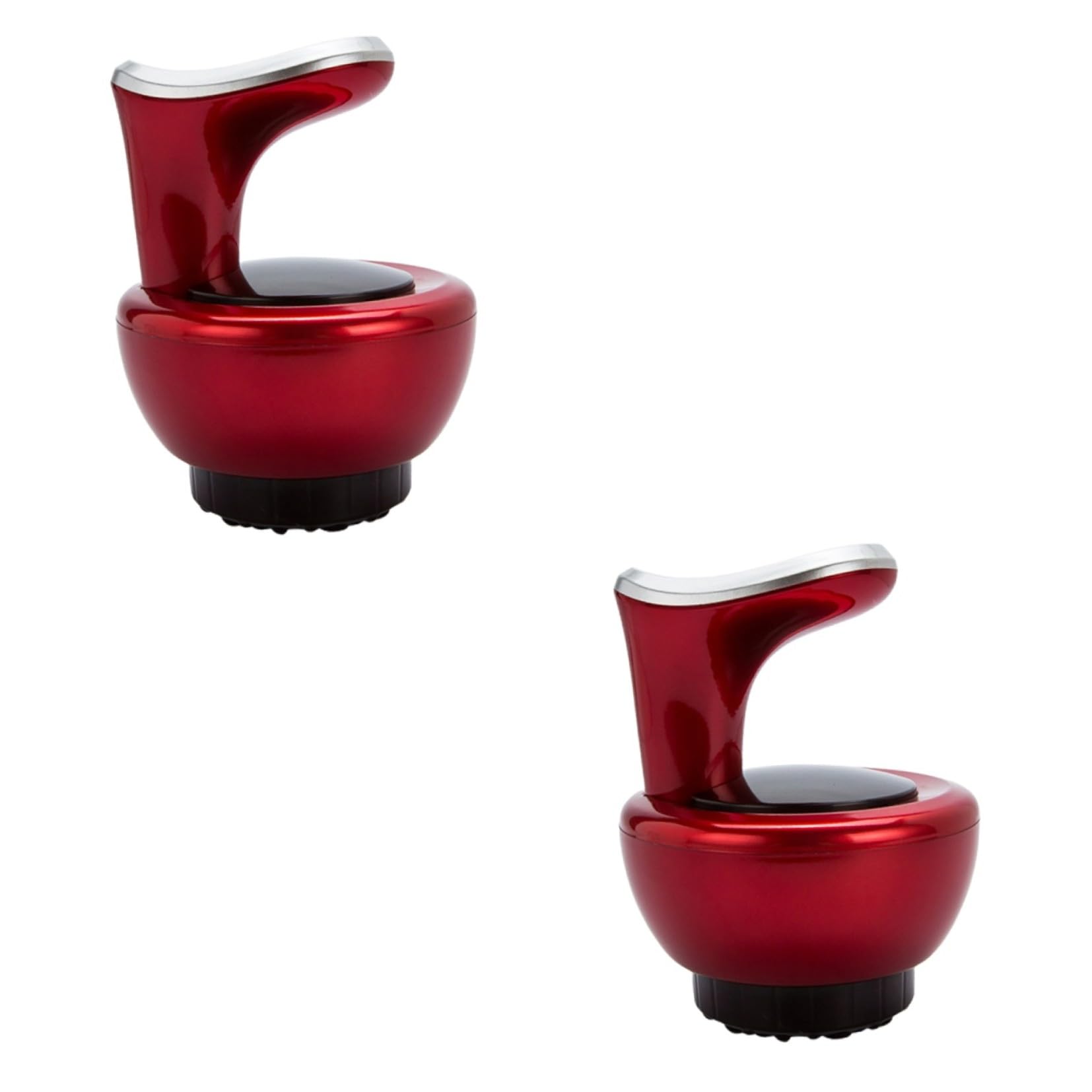 FRCOLOR 2 pezzi massaggiatore elettrico raschiatore per massaggi, massaggiatore per coppettazione, massaggiatore Gua Sha, massaggiatore elettrico, coppettatrice, rosso meridiano