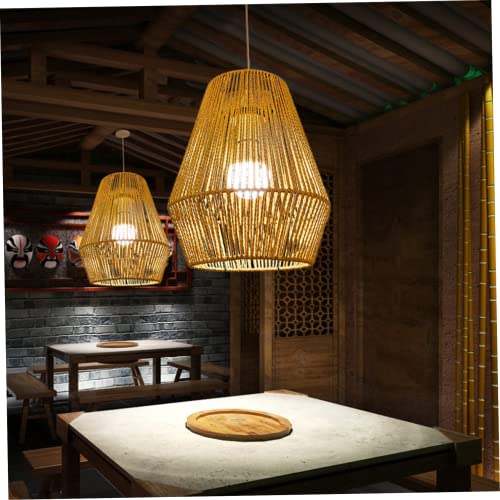 Lámpara de mimbre para luces de techo de restaurante moderno 6